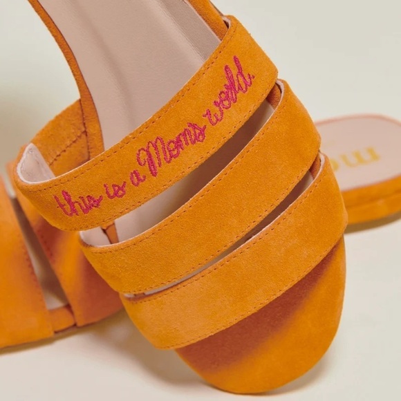 Ma’am Women’s CJ Sandals This is a Mom’s World Slides Size 8 in Orange - Picture 2 of 6